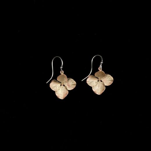 Hydrangea hook earrings by Michael Michaud